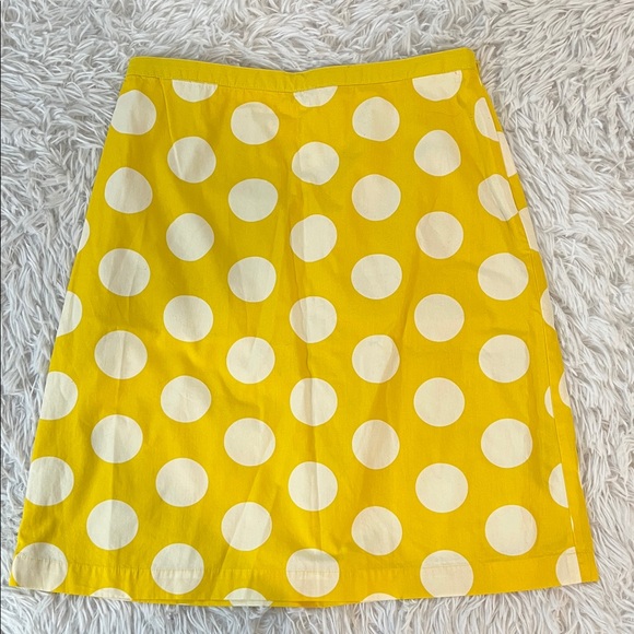 Boden Dresses & Skirts - Boden yellow polka dot skirt 6